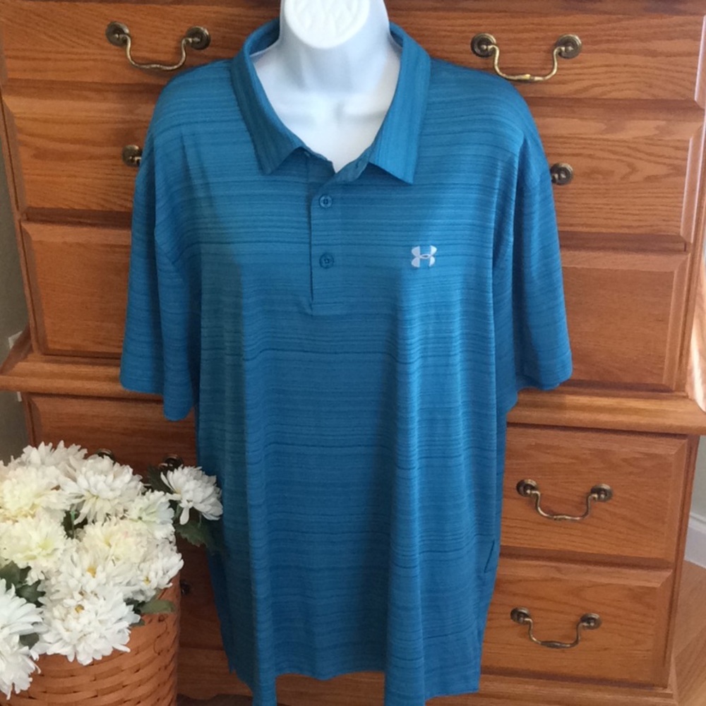 Green Under Armour Heat Gear Polo NWT